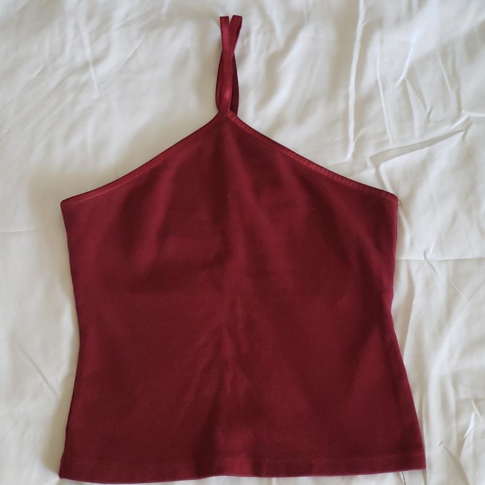 Burgundy halter top